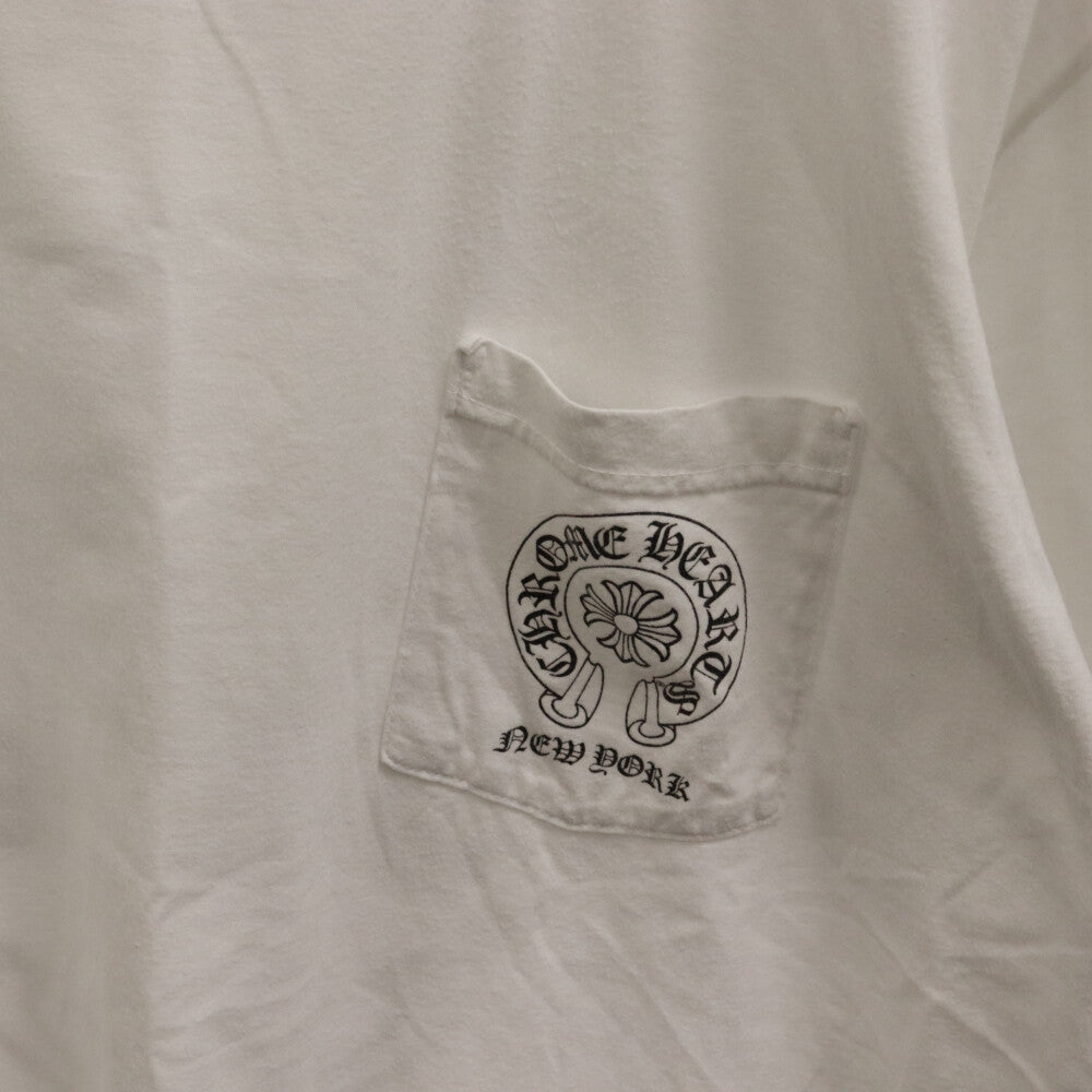 CHROME HEARTS(クロムハーツ) NEW YORK Horseshoe S/S Tee ニューヨーク限定ホースシュープリント半袖Tシャツ ホワイト
