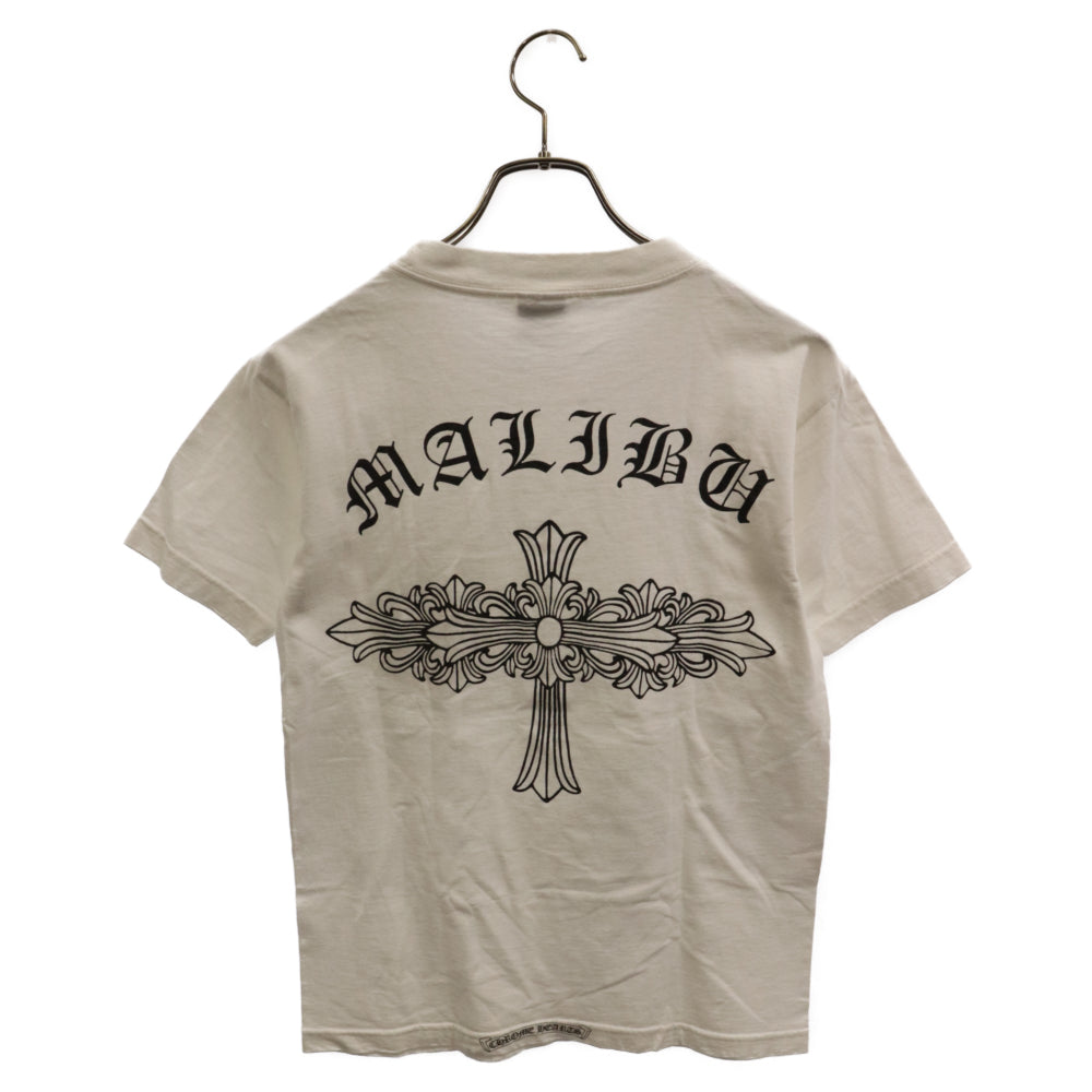 CHROME HEARTS(クロムハーツ) Maribu Cross Tee マリブ限定 バック クロスロゴプリント 半袖Tシャツ ホワイト