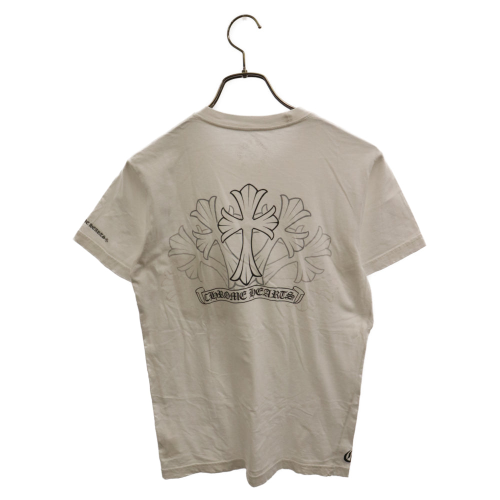 CHROME HEARTS(クロムハーツ) CH CROSS S/S TEE バック クロス ロゴ 半袖Tシャツ ホワイト