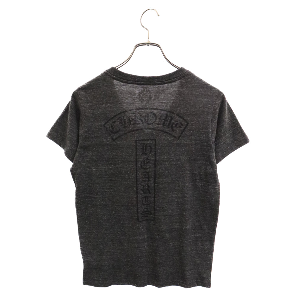 CHROME HEARTS(クロムハーツ) LOGO S/S TEE サイドロゴプリント Vネック 半袖Tシャツ グレー