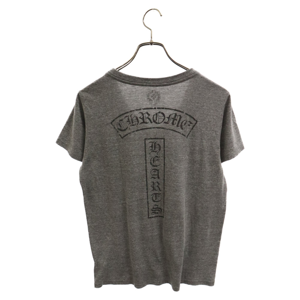 CHROME HEARTS(クロムハーツ) LOGO S/S TEE サイドロゴプリント Vネック 半袖Tシャツ グレー