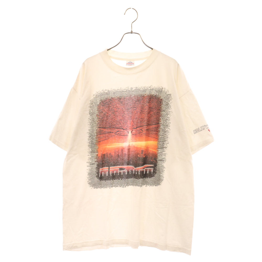 VINTAGE(ヴィンテージ) 90s VINTAGE Independence Day TEE インデペンデンスデイ フロントフォトプリント 半袖Tシャツ ホワイト ムービーTシャツ