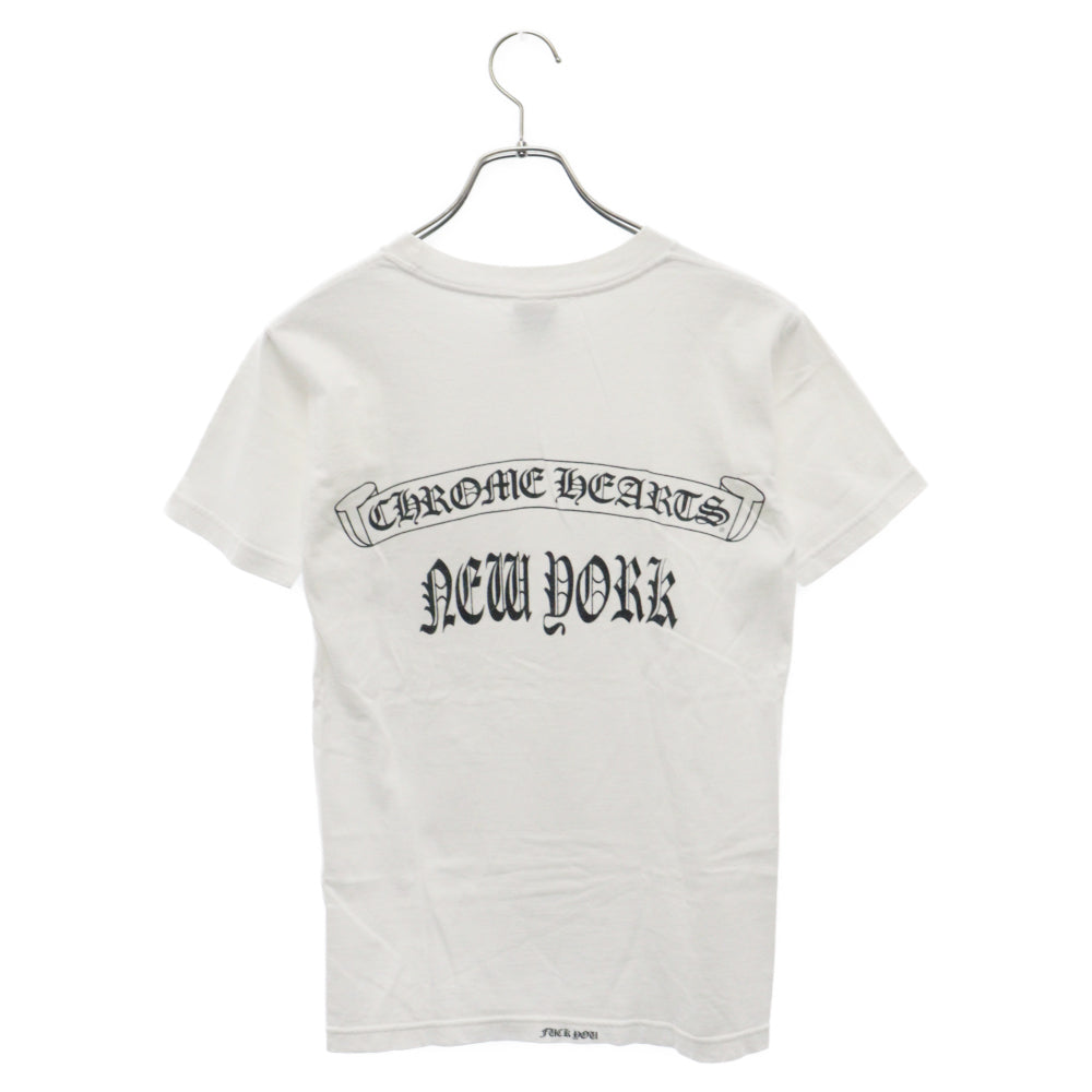 CHROME HEARTS(クロムハーツ) OLD NEW YORK S/S TEE オールドモデル ニューヨーク限定 サイドクロスロゴプリント 半袖Tシャツ ホワイト