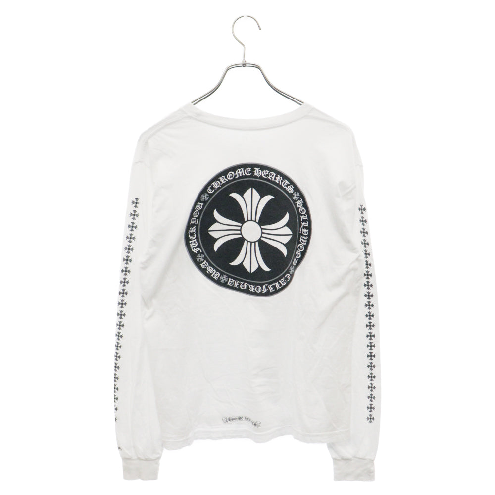 CHROME HEARTS(クロムハーツ) CH PLUS L/S TEE CHプラス サークルロゴ長袖Tシャツ ホワイト