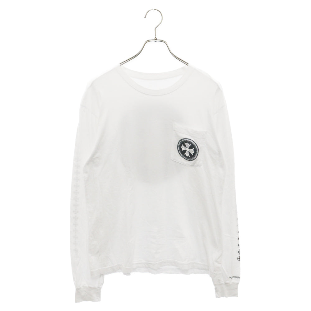 CHROME HEARTS(クロムハーツ) CH PLUS L/S TEE CHプラス サークルロゴ長袖Tシャツ ホワイト