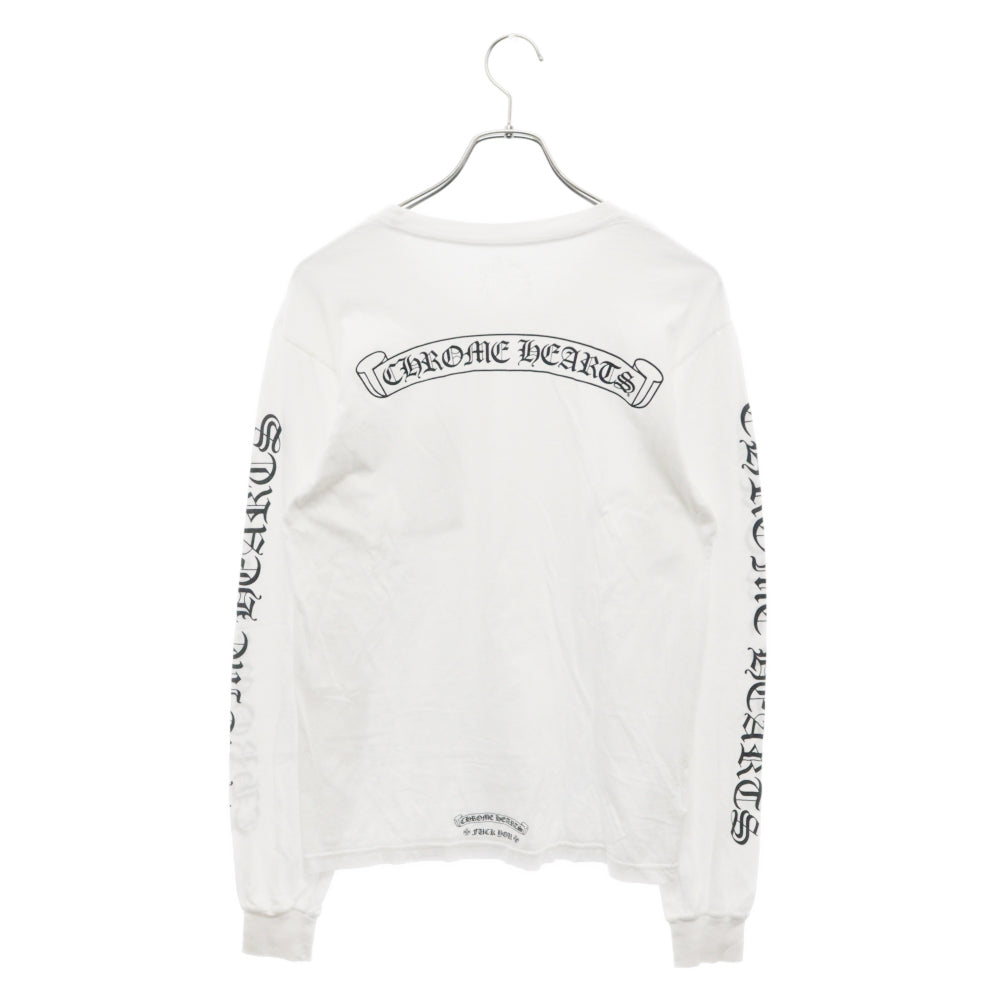 CHROME HEARTS(クロムハーツ) Back Scroll L/S Tee バックスクロールロングスリーブ長袖Tシャツ ホワイト