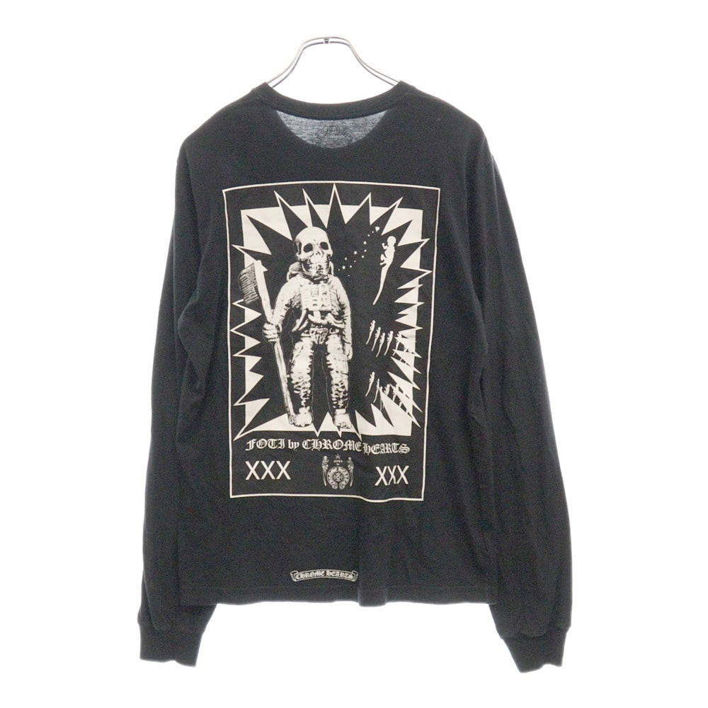 CHROME HEARTS(クロムハーツ) FOTI L/S TEE ナスカルバックプリント長袖Tシャツ ロンT ブラック