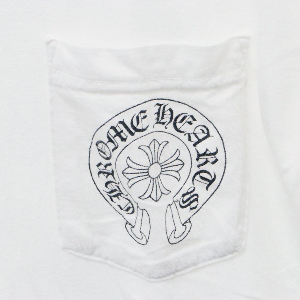 CHROME HEARTS(クロムハーツ) Horseshoe S/S Tee ホースシューロゴ半袖Tシャツ ホワイト