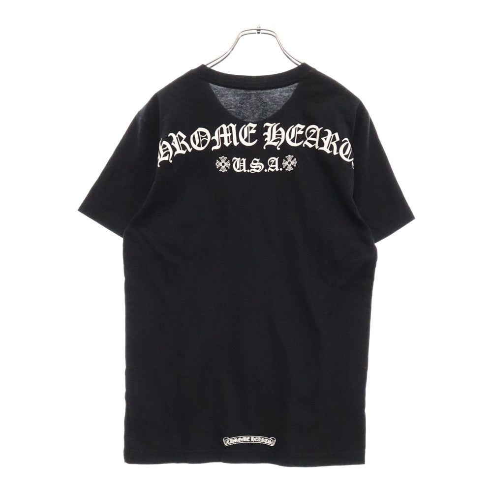 CHROME HEARTS(クロムハーツ) USA Logo S/S TEE スクロールロゴプリントクルーネック半袖Tシャツ ブラック