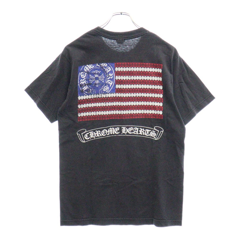 CHROME HEARTS(クロムハーツ) American Flag S/S TEE アメリカンフラッグ プリント 半袖Tシャツ ブラック