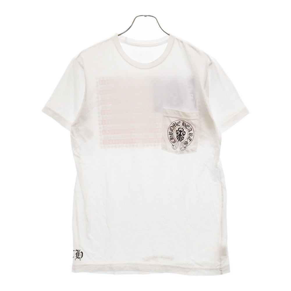 CHROME HEARTS(クロムハーツ) American Flag S/S TEE アメリカンフラッグ プリント 半袖Tシャツ ホワイト