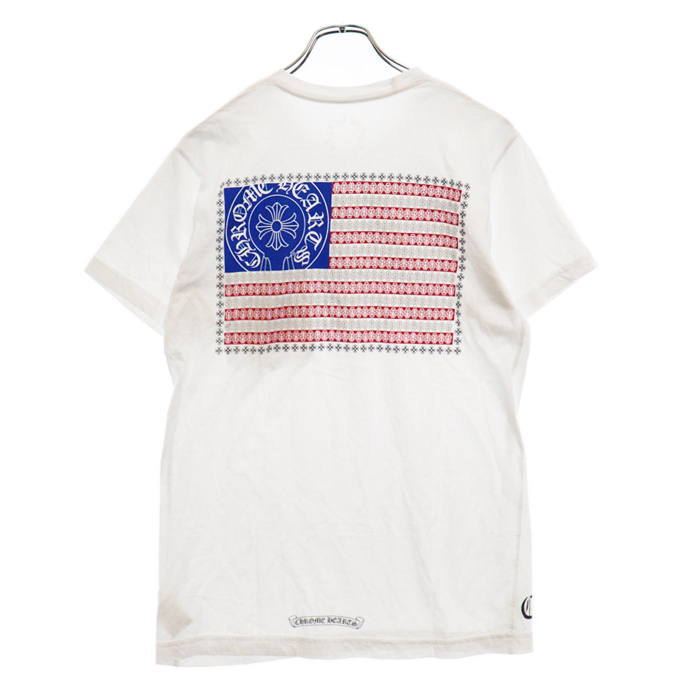 CHROME HEARTS(クロムハーツ) American Flag S/S TEE アメリカンフラッグ プリント 半袖Tシャツ ホワイト