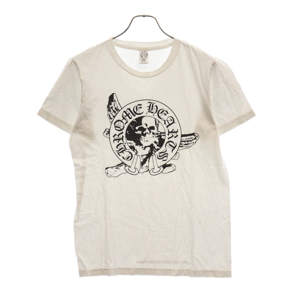 CHROME HEARTS(クロムハーツ) FOTI S/S TEE フォティ フロント ロゴプリント 半袖Tシャツ ホワイト