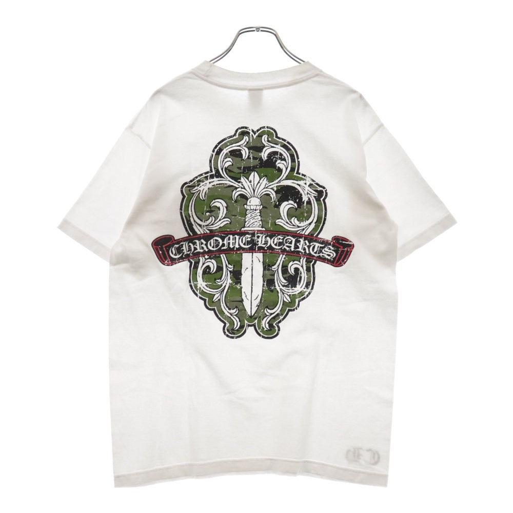 CHROME HEARTS(クロムハーツ) Dagger S/S Tee ダガーロゴ プリント 半袖Tシャツ ホワイト