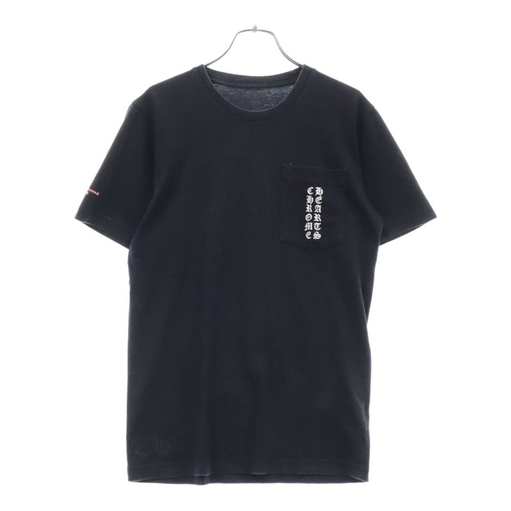 CHROME HEARTS(クロムハーツ) Pink Logo Tee ネオンピンク ロゴ 半袖Tシャツ ブラック/ピンク