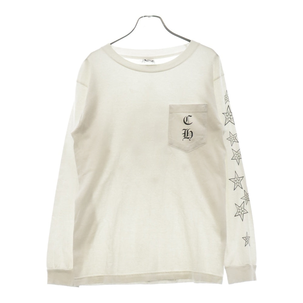 CHROME HEARTS(クロムハーツ) Malibu L/S Tee マリブ限定 バック ロゴプリント 長袖Tシャツ ホワイト
