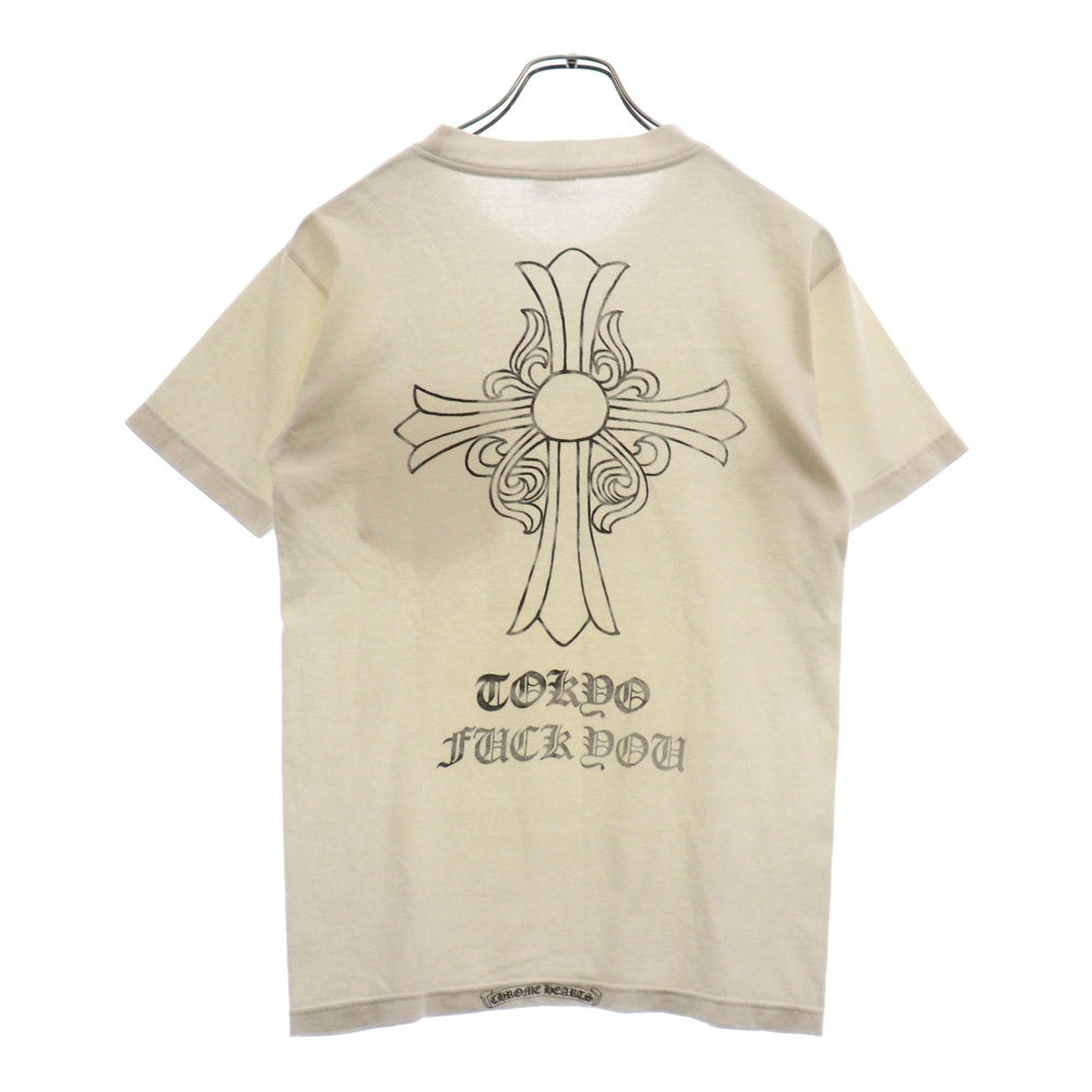 CHROME HEARTS(クロムハーツ) 東京限定 バッククロス ロゴ プリント 半袖Tシャツ ホワイト