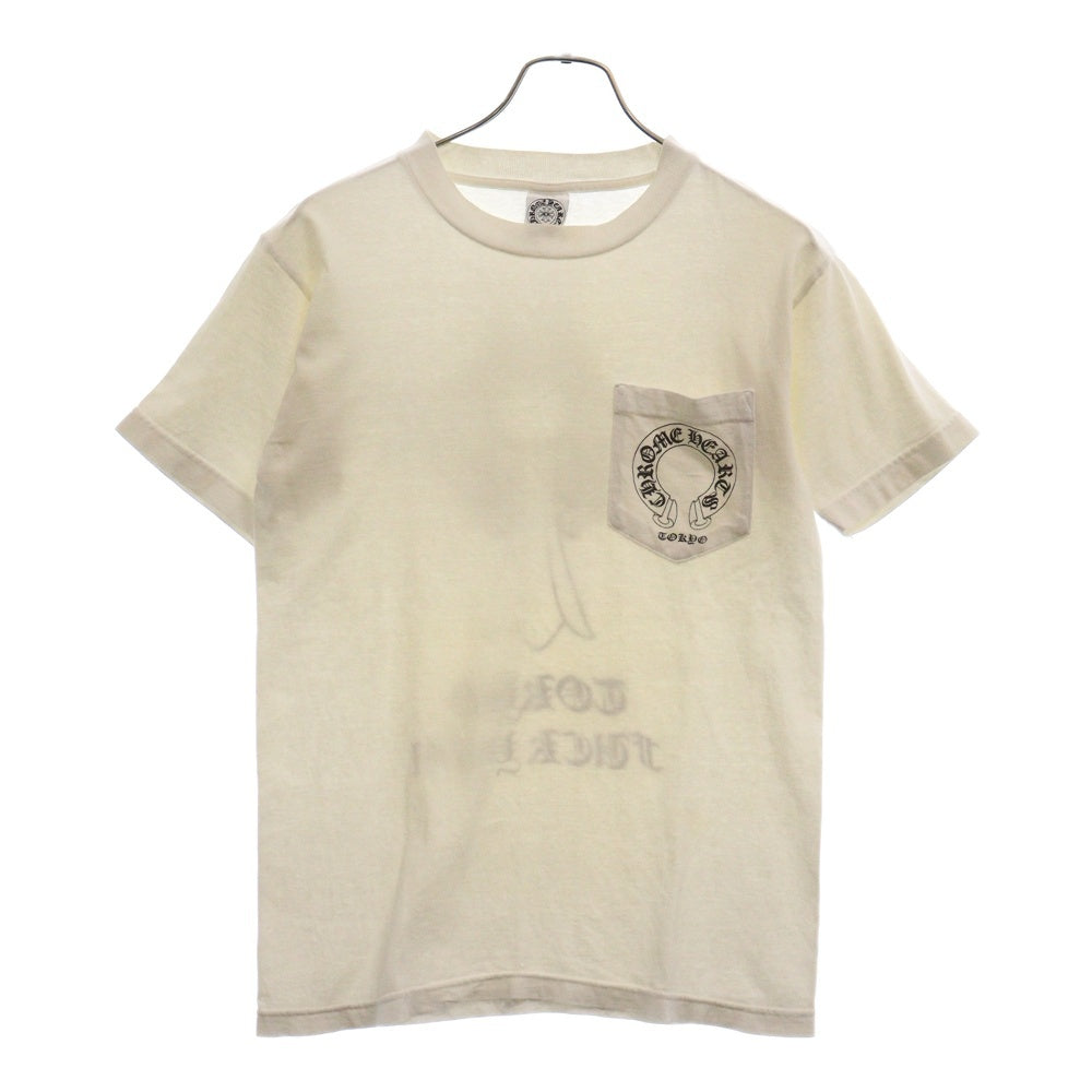 CHROME HEARTS(クロムハーツ) 東京限定 バッククロス ロゴ プリント 半袖Tシャツ ホワイト