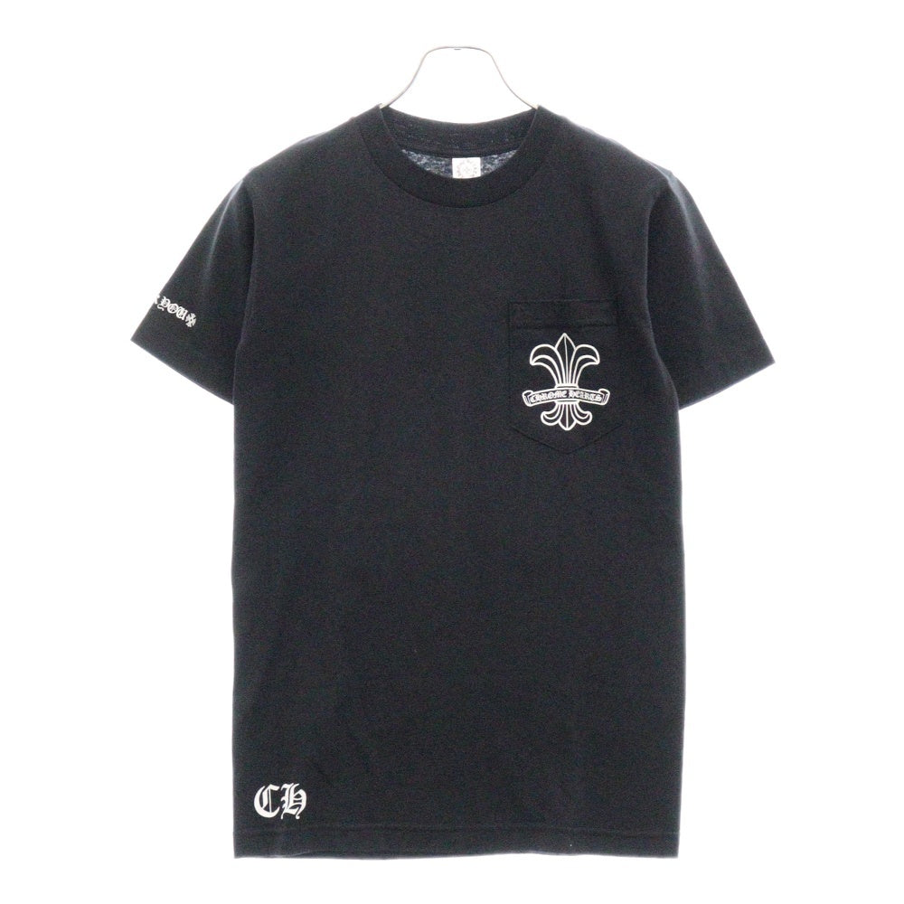 CHROME HEARTS(クロムハーツ) BS FLEUR S/S TEE BSフレア バック ロゴ プリント 半袖Tシャツ ブラック