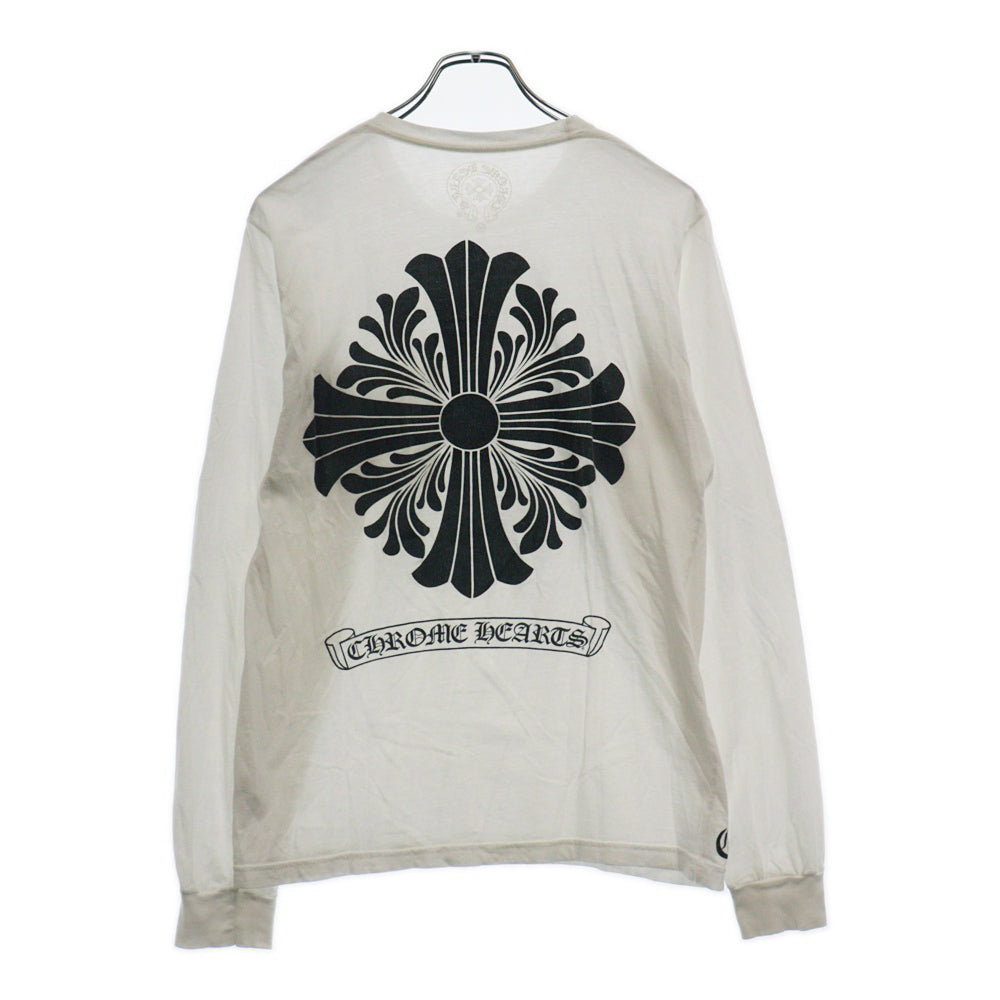 CHROME HEARTS(クロムハーツ) CH PLUS L/S Tee CHバックプリント 長袖Tシャツ カットソー ホワイト