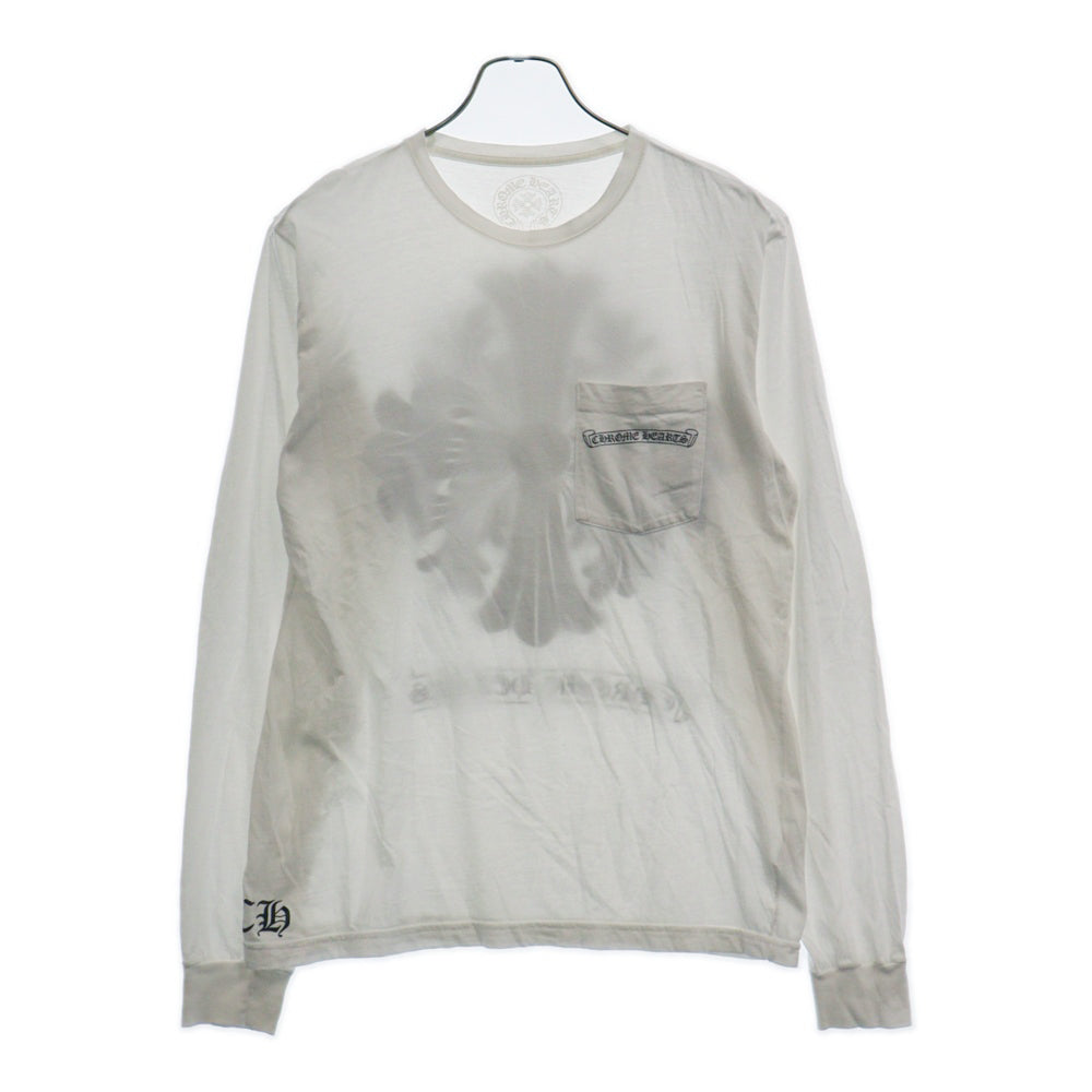 CHROME HEARTS(クロムハーツ) CH PLUS L/S Tee CHバックプリント 長袖Tシャツ カットソー ホワイト