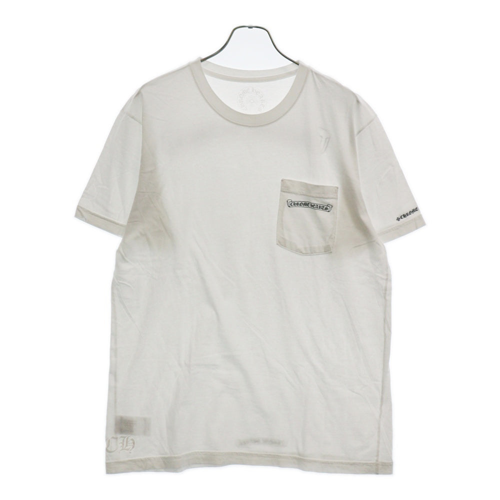 CHROME HEARTS(クロムハーツ) Scroll Logo S/S TEE スクロールラベルバックプリント半袖Tシャツカットソー ホワイト