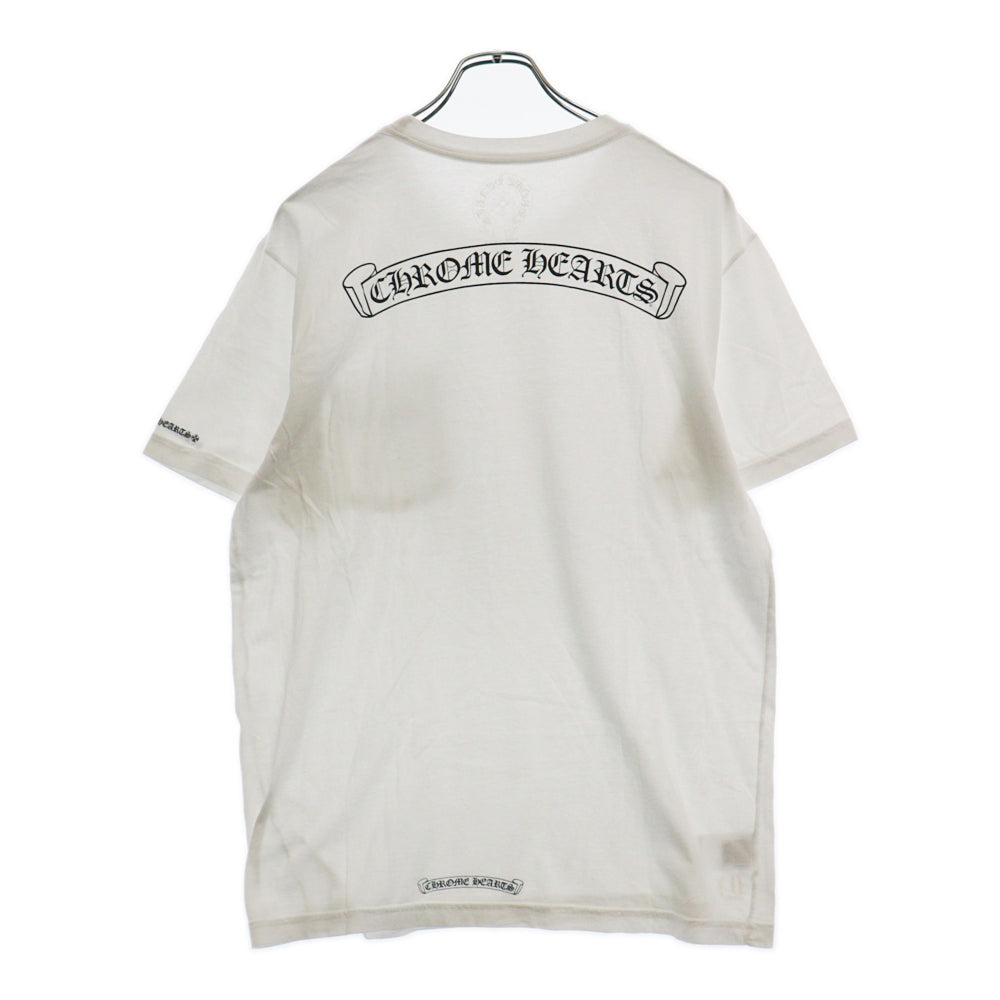 CHROME HEARTS(クロムハーツ) Scroll Logo S/S TEE スクロールラベルバックプリント半袖Tシャツカットソー ホワイト