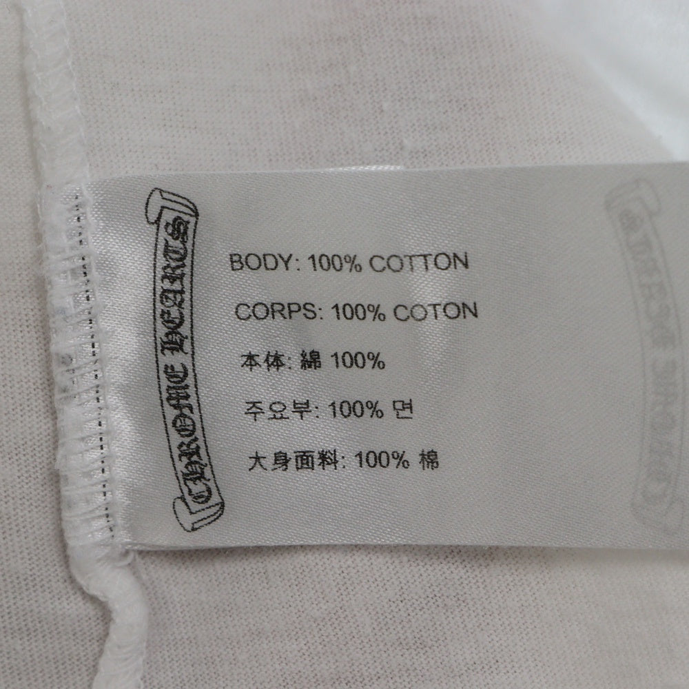 CHROME HEARTS(クロムハーツ) Scroll Logo S/S TEE スクロールラベルバックプリント半袖Tシャツカットソー ホワイト
