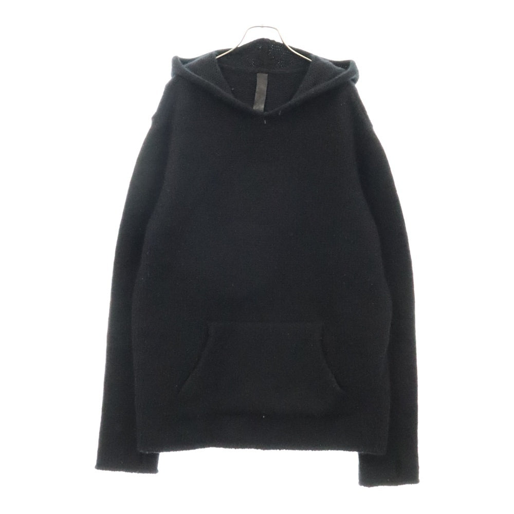 CHROME HEARTS(クロムハーツ) U NO TAKE BACKS フードクロスパッチカシミヤニットプルオーバーパーカー ブラック