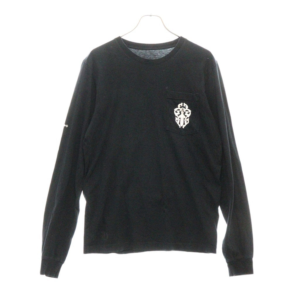CHROME HEARTS(クロムハーツ) Dagger L/S Tee ダガーロゴプリント 長袖Tシャツ ブラック