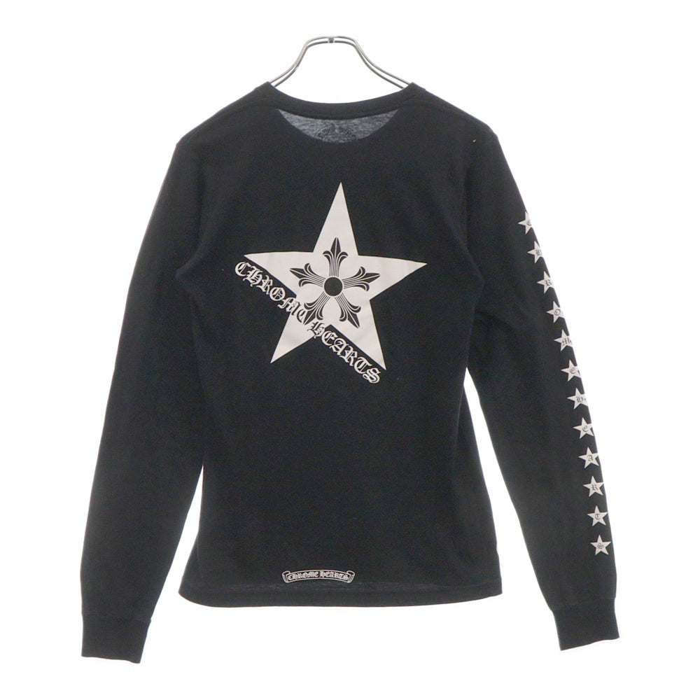 CHROME HEARTS(クロムハーツ) STAR L/S TEE スターロゴ プリント 長袖Tシャツ ブラック