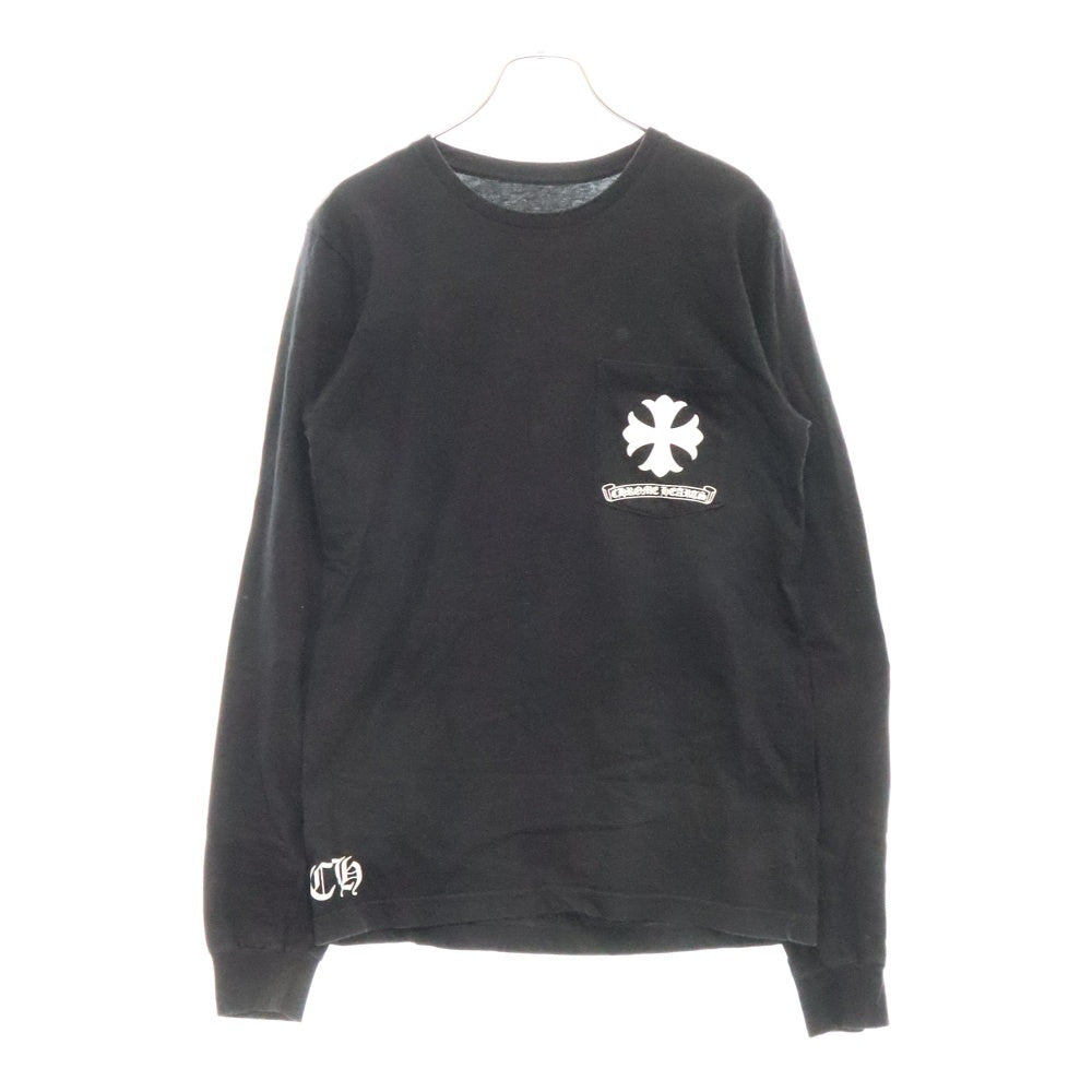 CHROME HEARTS(クロムハーツ) CH LOGO L/S Tee バック ロゴ プリント 長袖Tシャツ ブラック