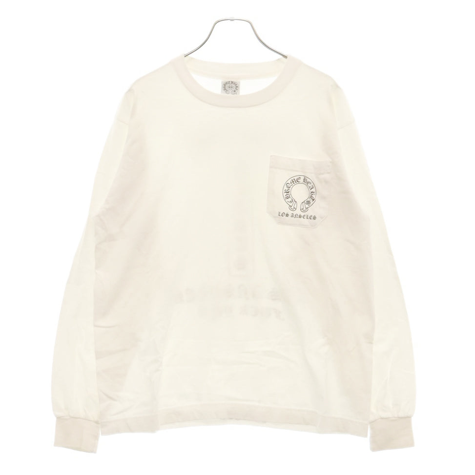 CHROME HEARTS(クロムハーツ) Los Angeles Horseshoe L/S Tee ロサンゼルス限定ロングスリーブホースシューTシャツ 長袖カットソー ロンT ブラック