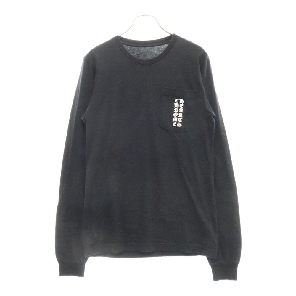 CHROME HEARTS(クロムハーツ) Neon Pink Print L/S Tee ネオンピンク バックプリント 長袖Tシャツ ブラック/ピンク