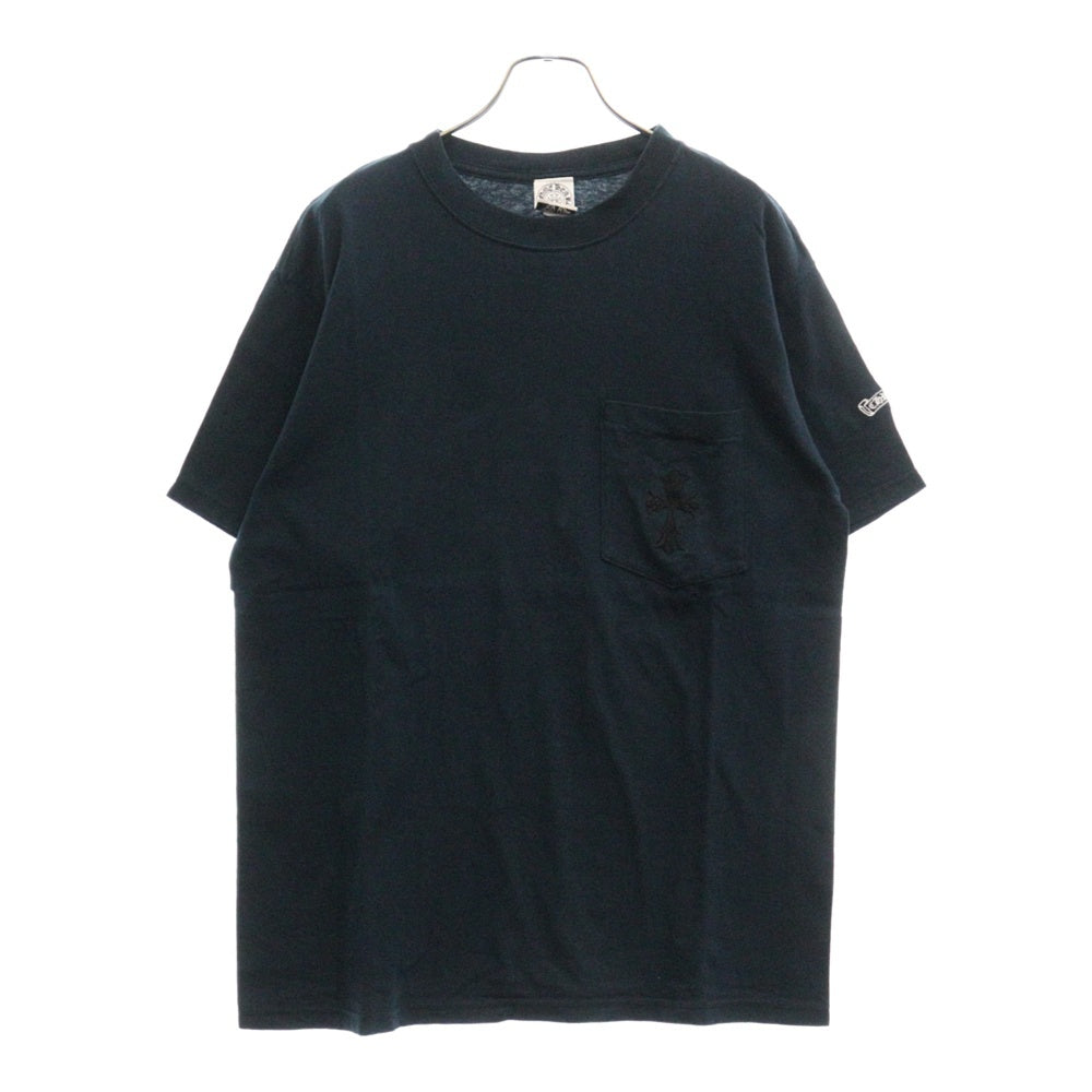 CHROME HEARTS(クロムハーツ) OLD DBL CH S/S TEE オールドモデル ダブルCHクロス 刺繍半袖Tシャツ ネイビー