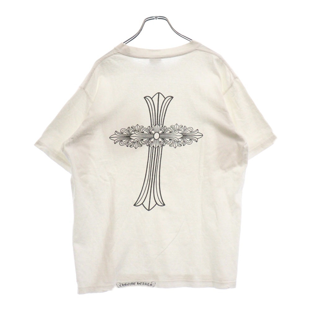 CHROME HEARTS(クロムハーツ) OLD Back Cross TEE×オールドモデル バッククロス ロゴプリント 半袖Tシャツ ホワイト