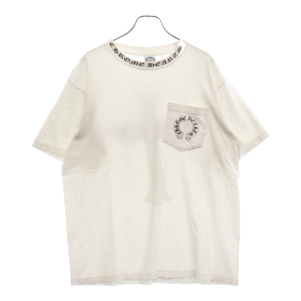 CHROME HEARTS(クロムハーツ) OLD Back Cross TEE×オールドモデル バッククロス ロゴプリント 半袖Tシャツ ホワイト