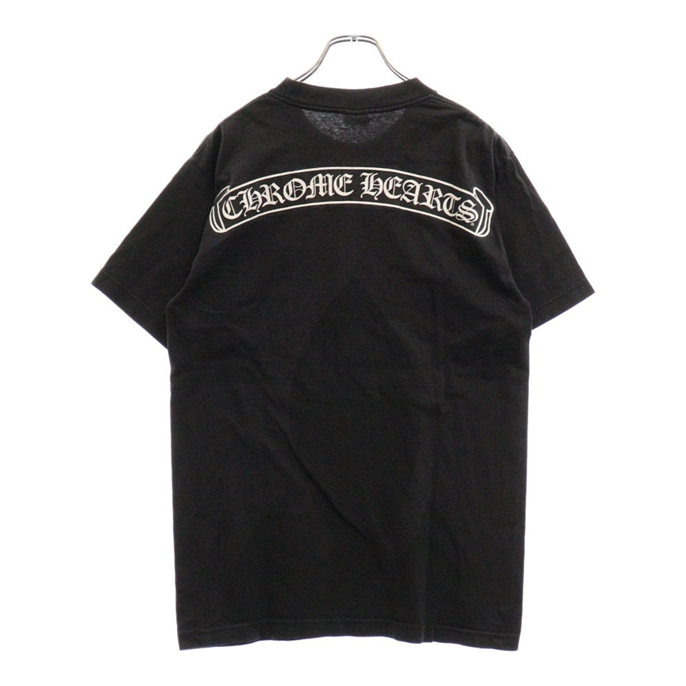 CHROME HEARTS(クロムハーツ) OLD FLEURKNEE TEE オールドモデル フレアニー ロゴプリント 半袖Tシャツ ブラック