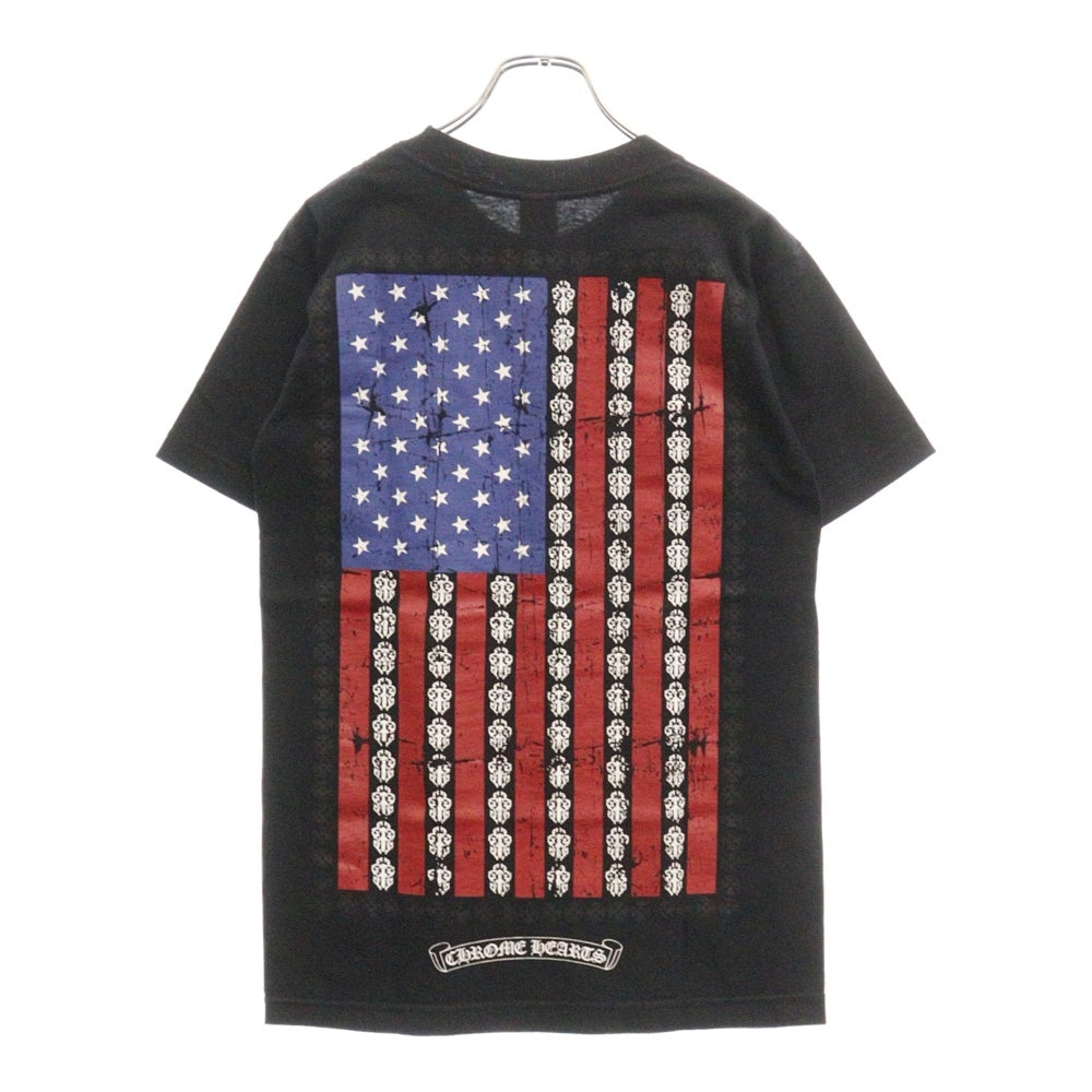 CHROME HEARTS(クロムハーツ) American Flag S/S TEE アメリカンフラッグ プリント 半袖Tシャツ ブラック