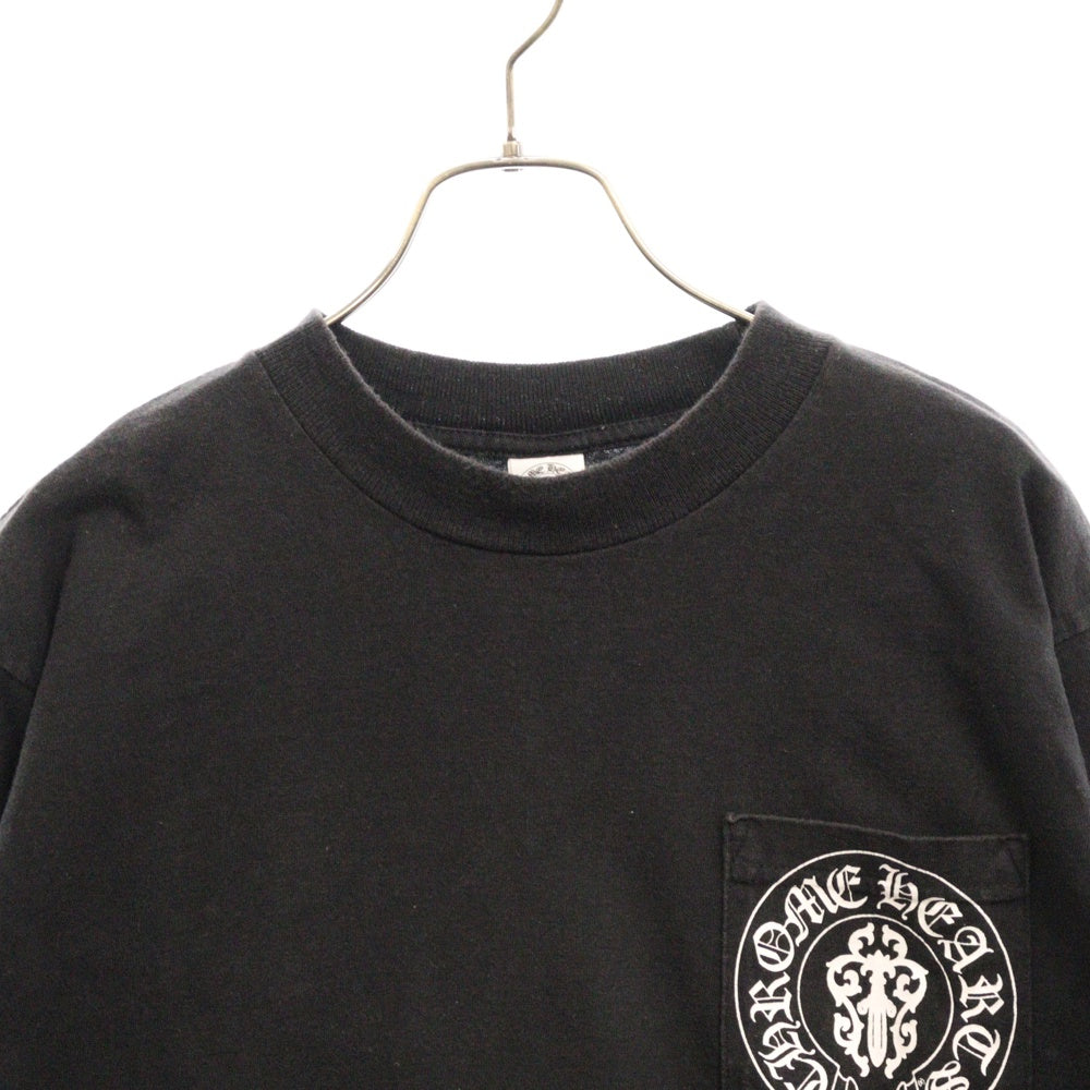 CHROME HEARTS(クロムハーツ) OLD American Flag Tee オールドモデルアメリカンフラッグTシャツ 星条旗 ホースシュープリント 長袖ブラック