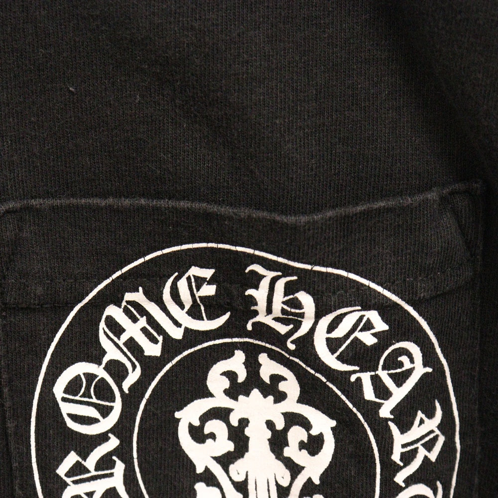 CHROME HEARTS(クロムハーツ) OLD American Flag Tee オールドモデルアメリカンフラッグTシャツ 星条旗 ホースシュープリント 長袖ブラック