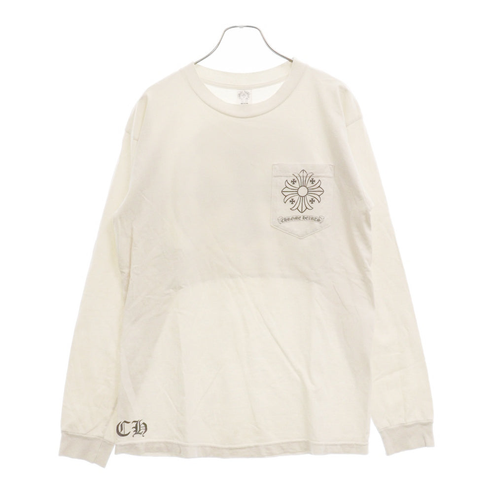 CHROME HEARTS(クロムハーツ) CH T-SHRT バックプリント 長袖Tシャツ ホワイト