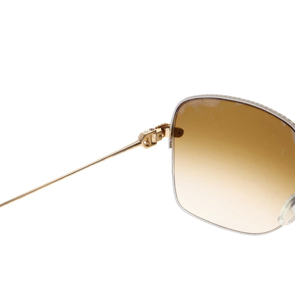 CHROME HEARTS(クロムハーツ) SHAVED サイドフローラルクロスモチーフハーフリムサングラス 眼鏡 眼鏡 アイウェア ゴールド
