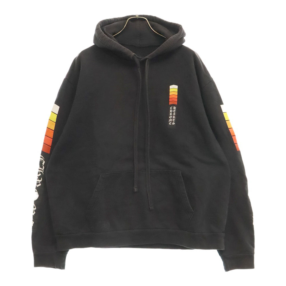 CHROME HEARTS(クロムハーツ) SWTSHRT PLVR グラデーションロゴプリントプルオーバーパーカー ブラック L