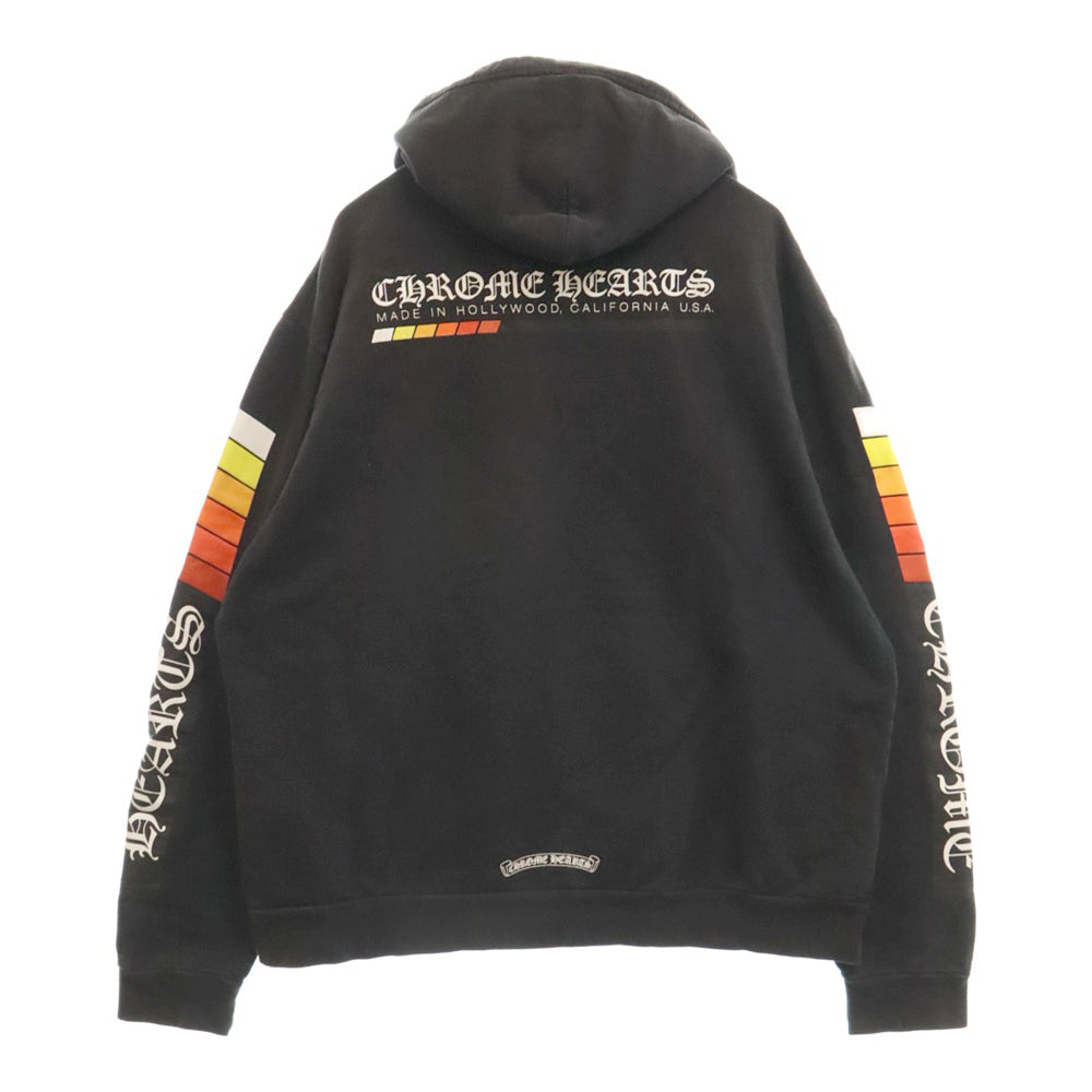 CHROME HEARTS(クロムハーツ) SWTSHRT PLVR グラデーションロゴプリントプルオーバーパーカー ブラック L