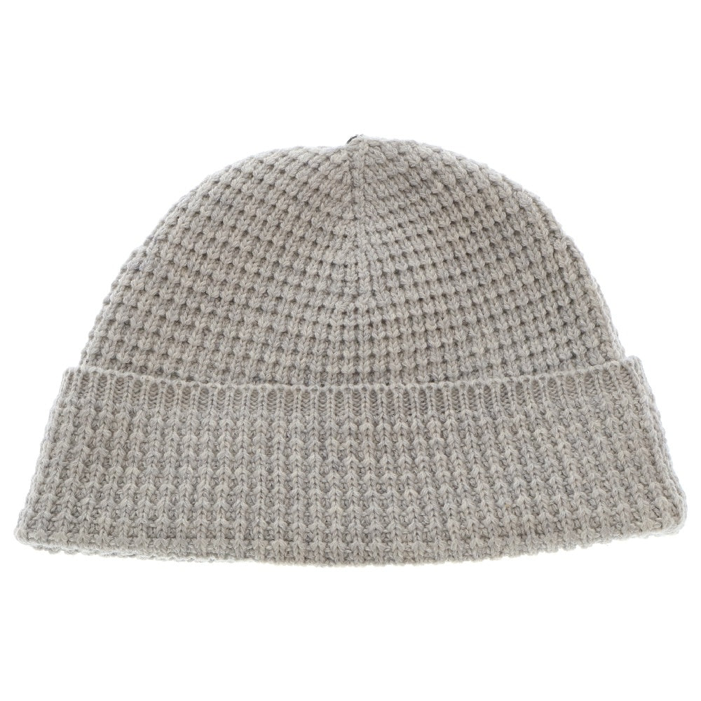 CHROME HEARTS(クロムハーツ) HIT & RUN BEANIE クロスボタンカシミヤニットキャップ ニット帽 グレー