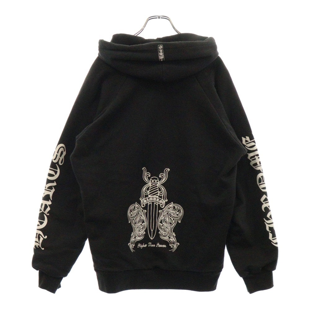 CHROME HEARTS(クロムハーツ) OLD×氷室京介 HIGHER THAN HEAVEN Dagger Hoodie オールドモデル ダガー プリント プルオーバー パーカー ブラック