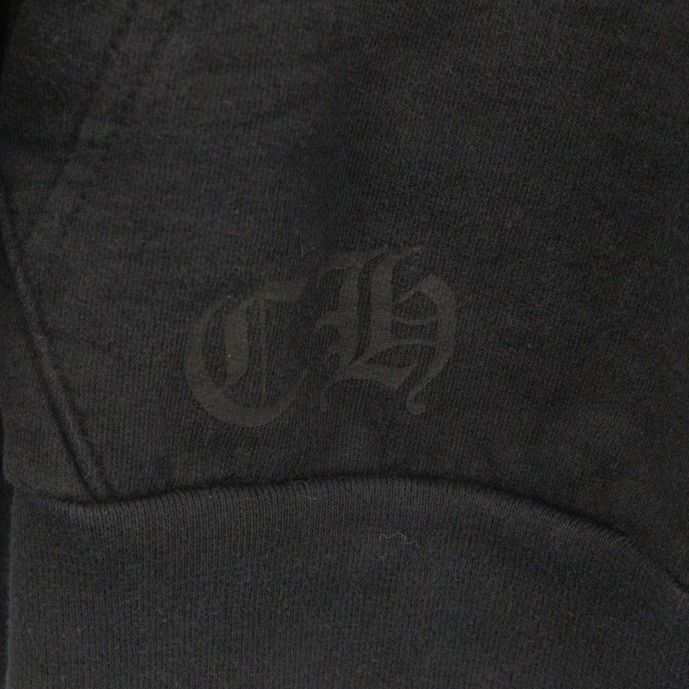 CHROME HEARTS(クロムハーツ) SWTSHRT PLVR 袖ロゴプリントプルオーバーパーカー ブラック/ブラウン