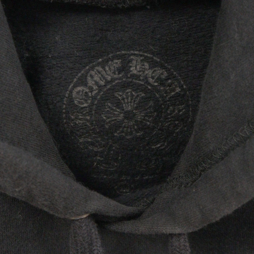 CHROME HEARTS(クロムハーツ) SWTSHRT PLVR 袖ロゴプリントプルオーバーパーカー ブラック/ブラウン