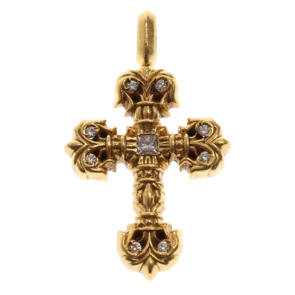 CHROME HEARTS(クロムハーツ) 22K FILIGREE TINY P/DIA タイニーフィリグリークロス PAVEダイヤ ペンダントトップ ゴールド